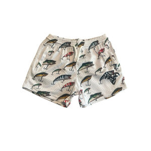 Goat Strength Mesh Shorts Youth Small White Fishing Lure